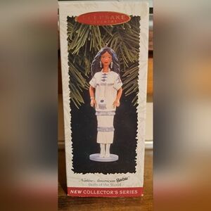 Native American Barbie Hallmark Keepsake Ornament Dated-1996 New